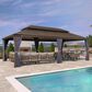 HOMLUX 14" x 24" Hardtop gazebo with double roof in Bronze, , large