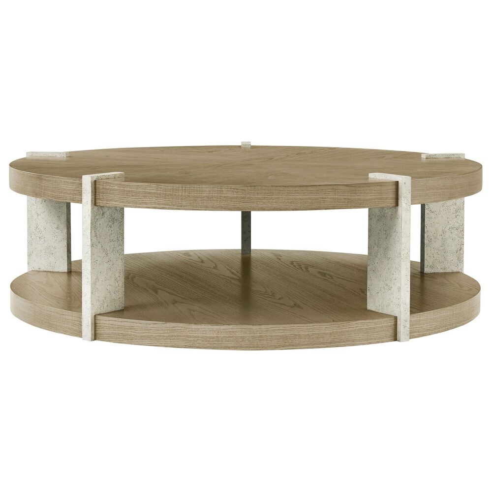 Theodore Alexander Catalina Round Cocktail Table in Dune and Mineral, , large