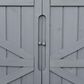 HOMLUX 39" Outdoor Kitchen Island with Stainless Table Top in Grey Blue, , large