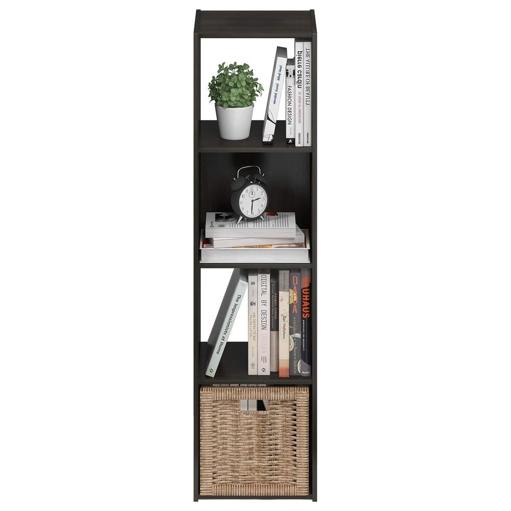 HOMLUX 4-Cube Cubic Shelf Storage Bookcase in Espresso, , large