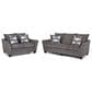 Moore Furniture Eastbrook Stationary Sofa and Loveseat Set in Shasta Charcoal, , large
