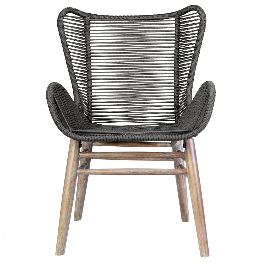 Hearth and Haven Mateo Outdoor Patio Dining Chair in Gray, , large