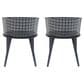Hearth and Haven Milan Outdoor Dining Chair in Black (Set of 2), , large