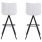 Zuo Modern Aki Bar Stool in White and Black (Set of 2), , large