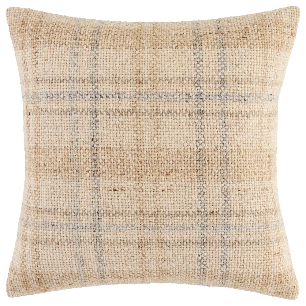 Surya Ladera 22" Square Throw Pillow in Brown, Tan, Cream and Natural, , large