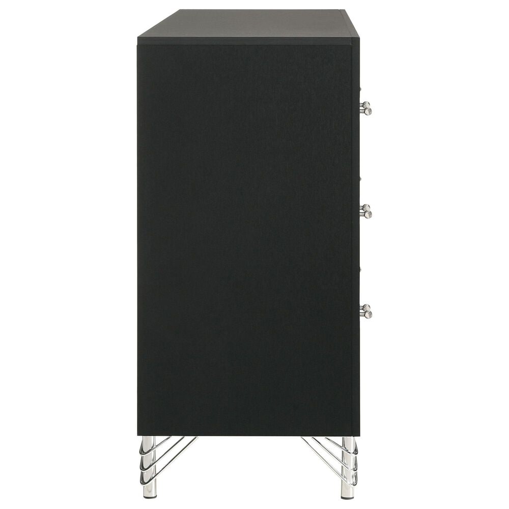 Coaster Lucia 6-Drawer Dresser in Black and Chrome, , large