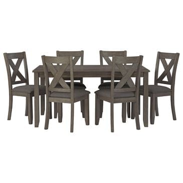 Ashley Caitbrook 7-Piece Dining Set in Antique Gray Wash, , large