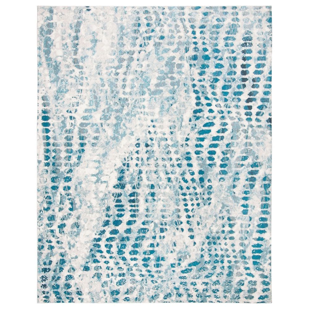 Safavieh Aria 8" x 10" Cream and Teal Area Rug, , large