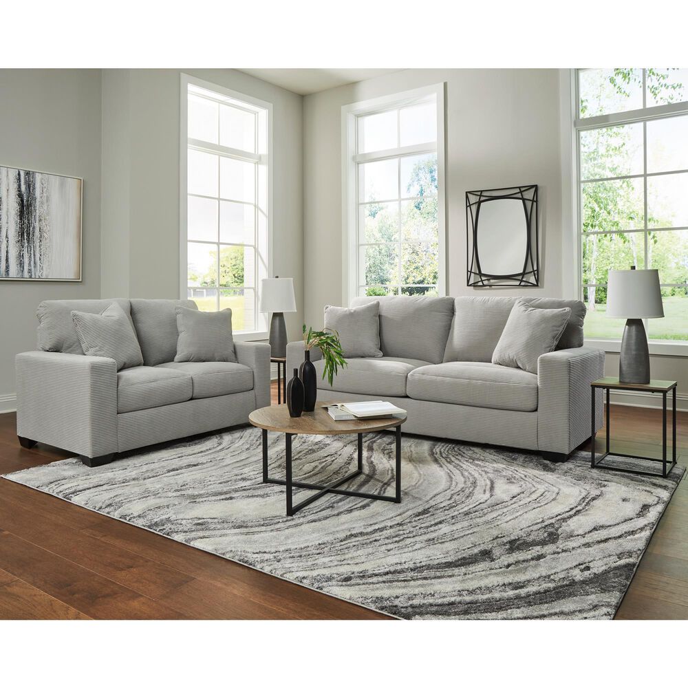 Ashley Greenbriar Stationary Loveseat in Smoke, , large
