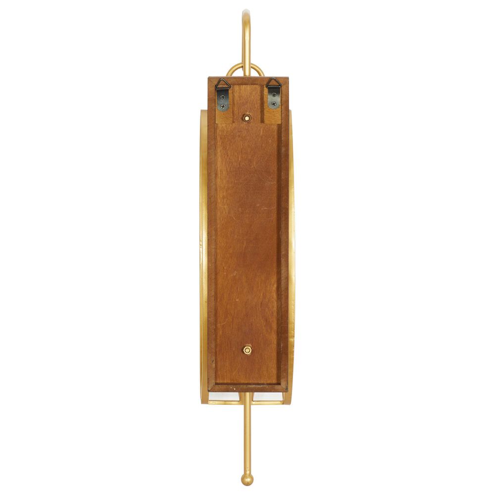 Maple and Jade 6&quot; x 24&quot; Candle Holder Wall Sconce in Gold and Dark Brown, , large