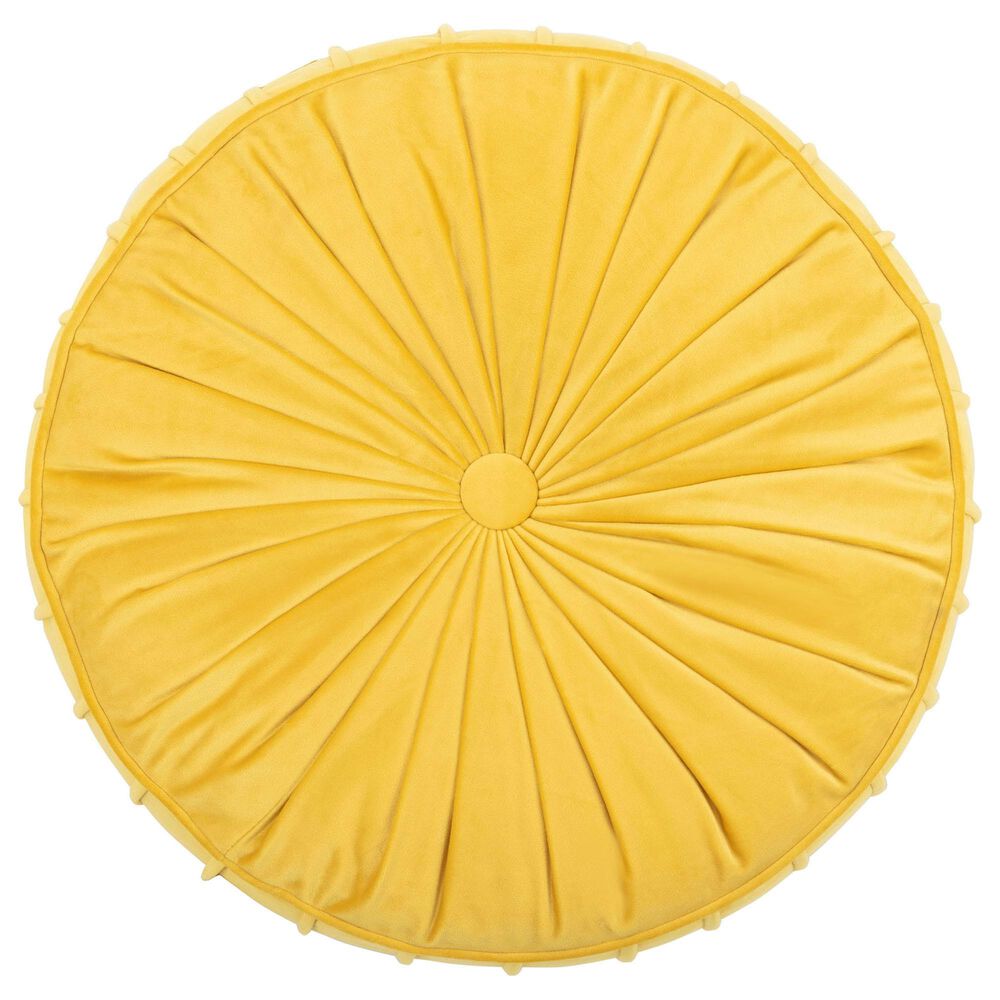 Safavieh Clary 18&quot; Floor Pillow in Mustard, , large