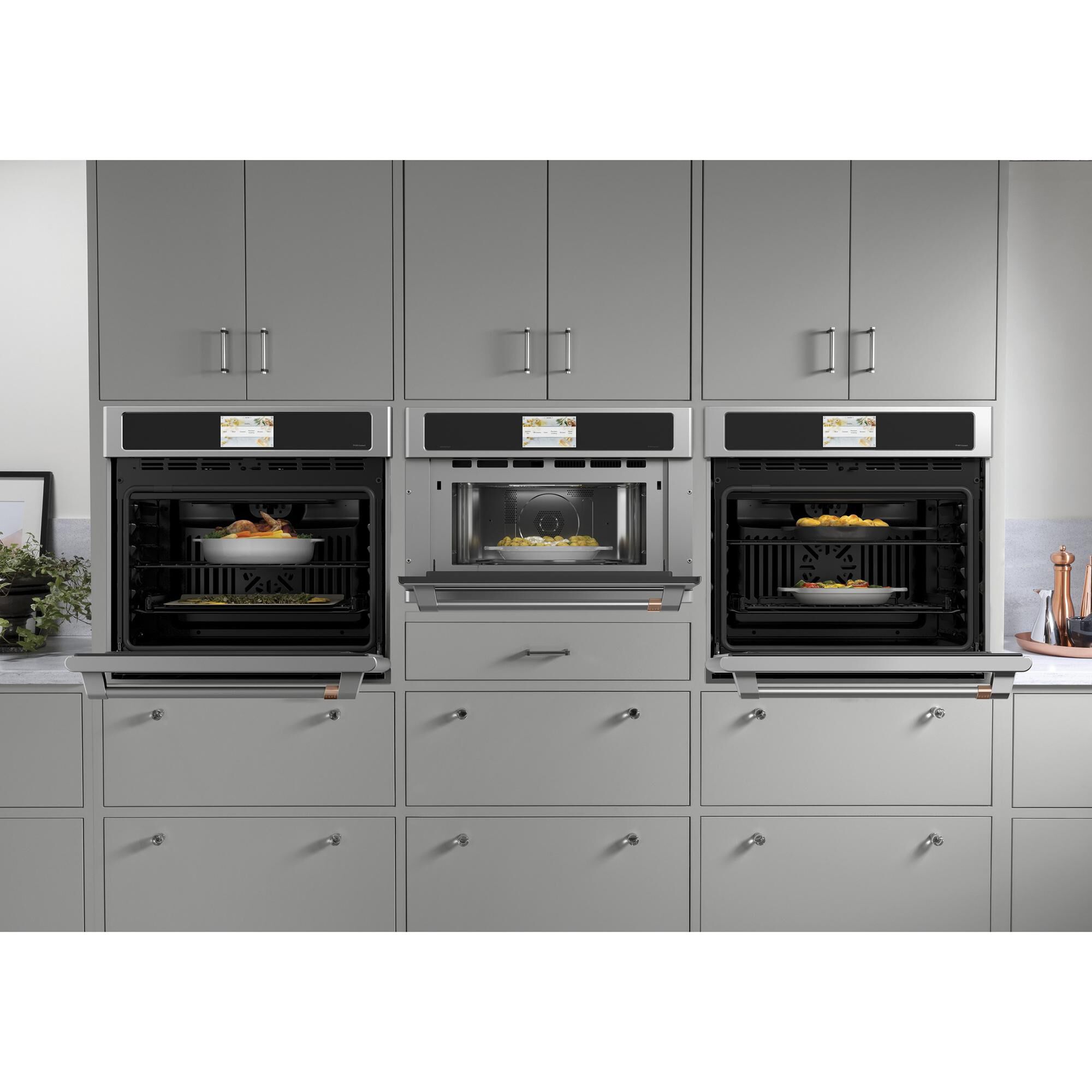 Ge cafe top white wall oven