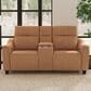 Flexsteel Latitudes Power Reclining Loveseat with Console and Power Headrest in Honey, , large