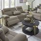 Ashley Side-Swipe Manual Reclining Sofa in Mocha, , large