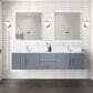 Lexora Home Geneva 80" Double Bathroom Vanity in Dark Grey with 2 cm White Cultured Marble Top and Rectangular Sinks, , large