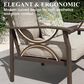 Hearth and Haven Outdoor Sofa with Light Khaki Metal Frame in Beige, , large