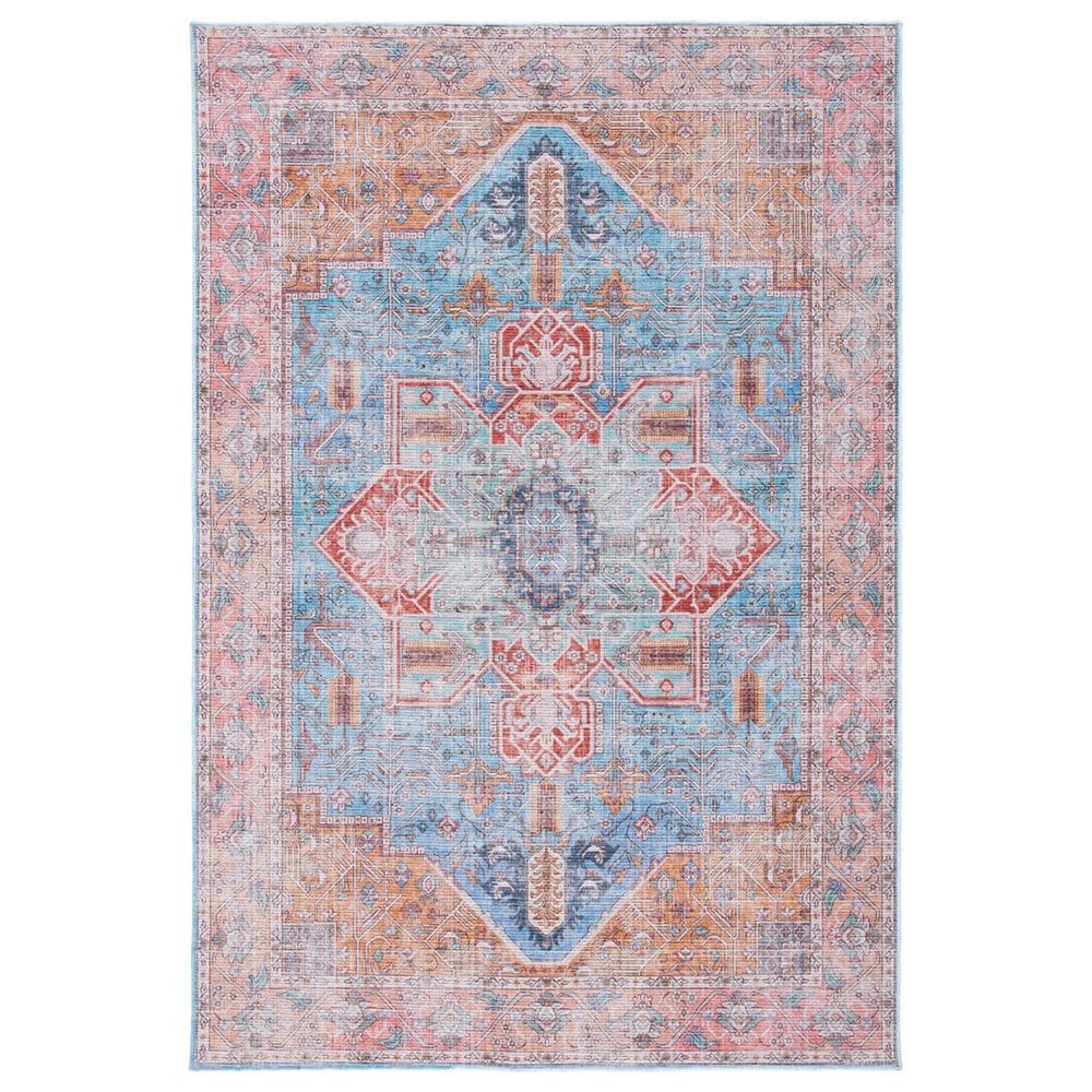 Safavieh Serapi 5"3" x 7"6" Blue and Rust Area Rug, , large