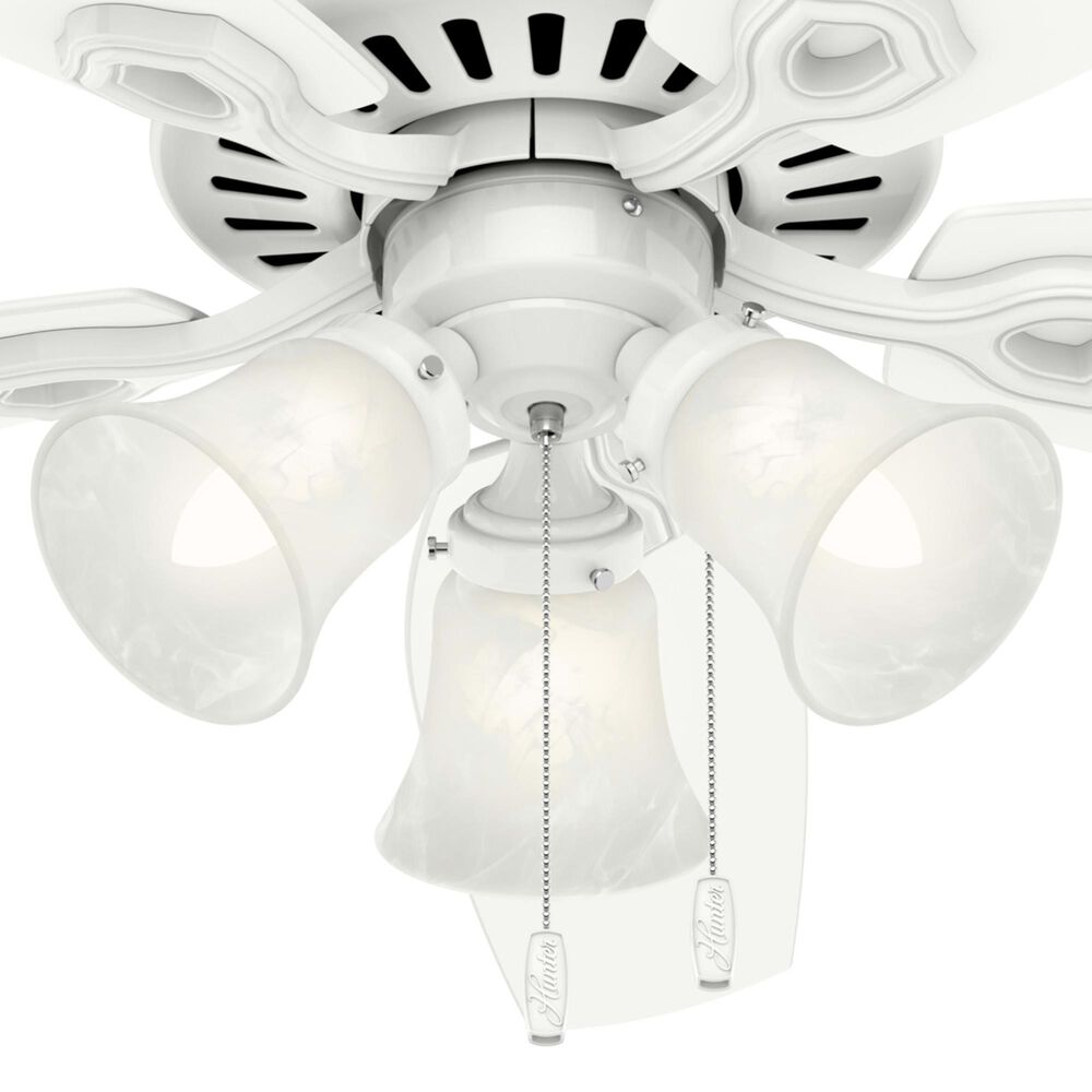 Hunter Builder Plus 52&quot; Ceiling Fan with Lights in Snow White, , large