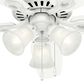 Hunter Builder Plus 52" Ceiling Fan with Lights in Snow White, , large
