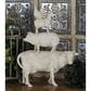 Maple and Jade Stacked Farm Animals Decorative Sculpture in Matte Cream and Red, , large
