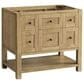 James Martin Vanities Breckenridge 36" Single Bathroom Vanity in Light Natural Oak with 3 cm Victorian Silver Quartz Top and Rectangular Sink, , large