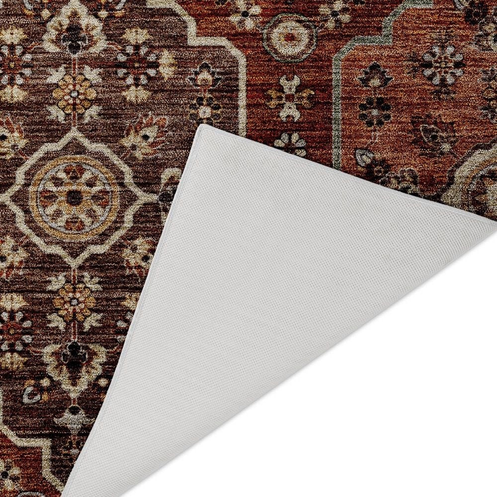Dalyn Rug Company Silk Road Paprika, Copper, Gold, Sage, Navy and Copper 9&#39; x 12&#39; Area Rug, , large