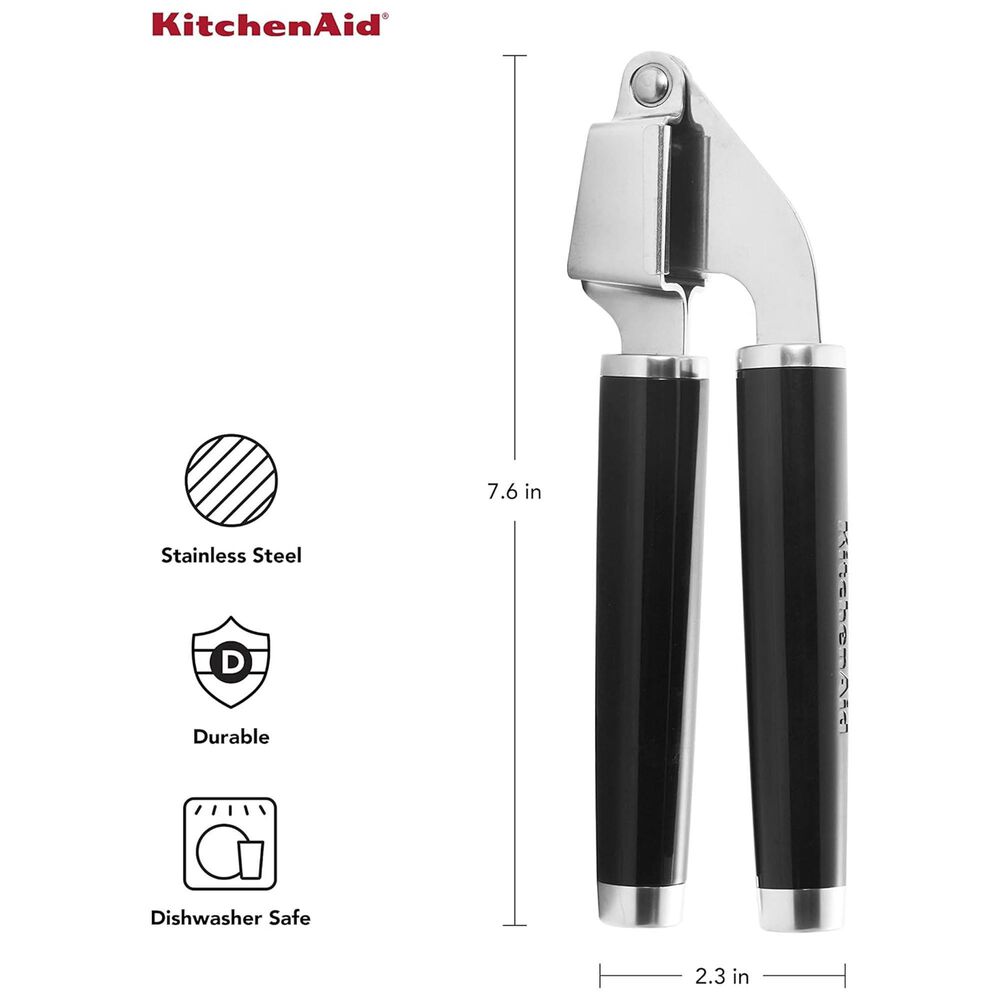 KitchenAid Garlic Press in Black and Stainless Steel, , large