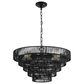 Hearth and Haven 8-Light 5-Layer Rattan Chandelier in Black, , large