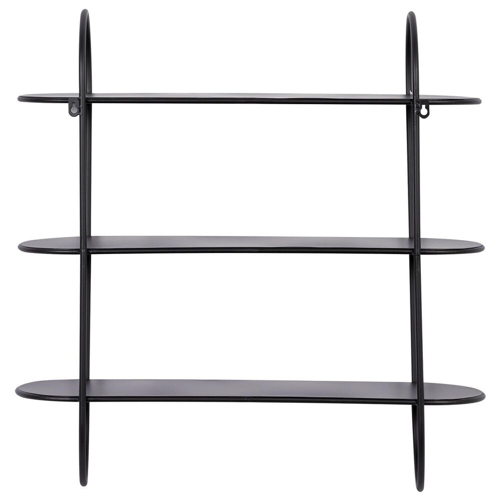 Maple and Jade 28&quot; Wall Shelf in Matte Black, , large