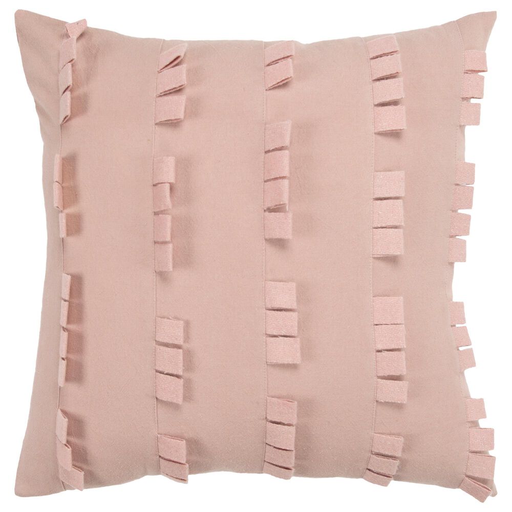 Rizzy Home Donny Osmond Solid 20" Down Filled Pillow in Blush, , large