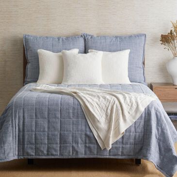 Ann Gish Panama King Coverlet in Marine, , large