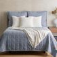 Ann Gish Panama King Coverlet in Marine, , large