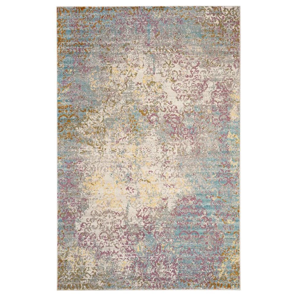 Safavieh Aria Damask 4" x 6" Cream and Multicolor Area Rug, , large