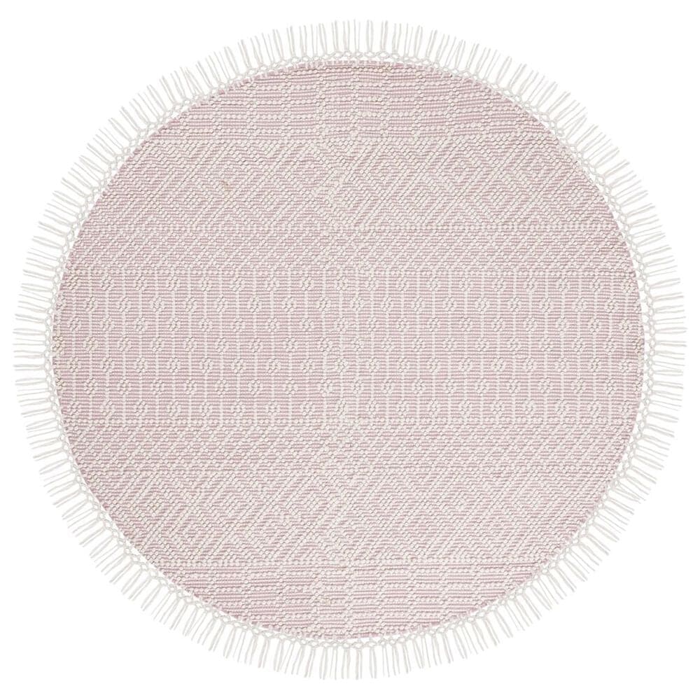 Safavieh Natura 6" Round Ivory and Pink Area Rug, , large