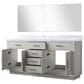 Lexora Home Abbey 72" Double Bathroom Vanity in White Oak with 2 cm White Carrara Marble Top, Rectangular Sinks and 70" Mirror, , large