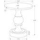 Hearth and Haven Outdoor Round Side Table with Sculpted Pedestal Base in White, , large