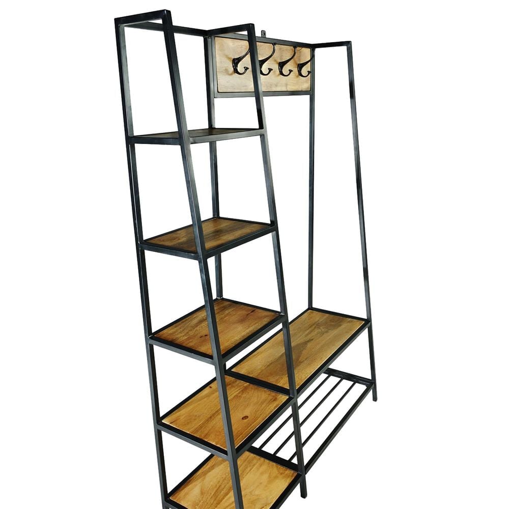 Steve Silver Co. Hampton Hall Tree in Light Cherry and Black, , large
