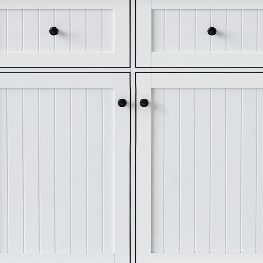 HOMLUX 48" Kitchen Island with Drop Leaf in White and Natural, , large
