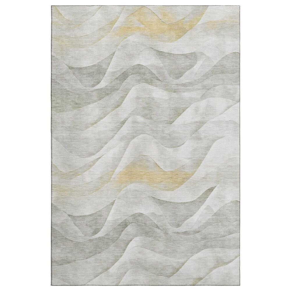Dalyn Rug Company Pacifica PA3 9" x 12" Silver Area Rug, , large