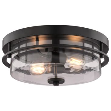 Vaxcel Grace 2-Light Flush Mount in Matte Black, , large