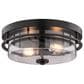 Vaxcel Grace 2-Light Flush Mount in Matte Black, , large