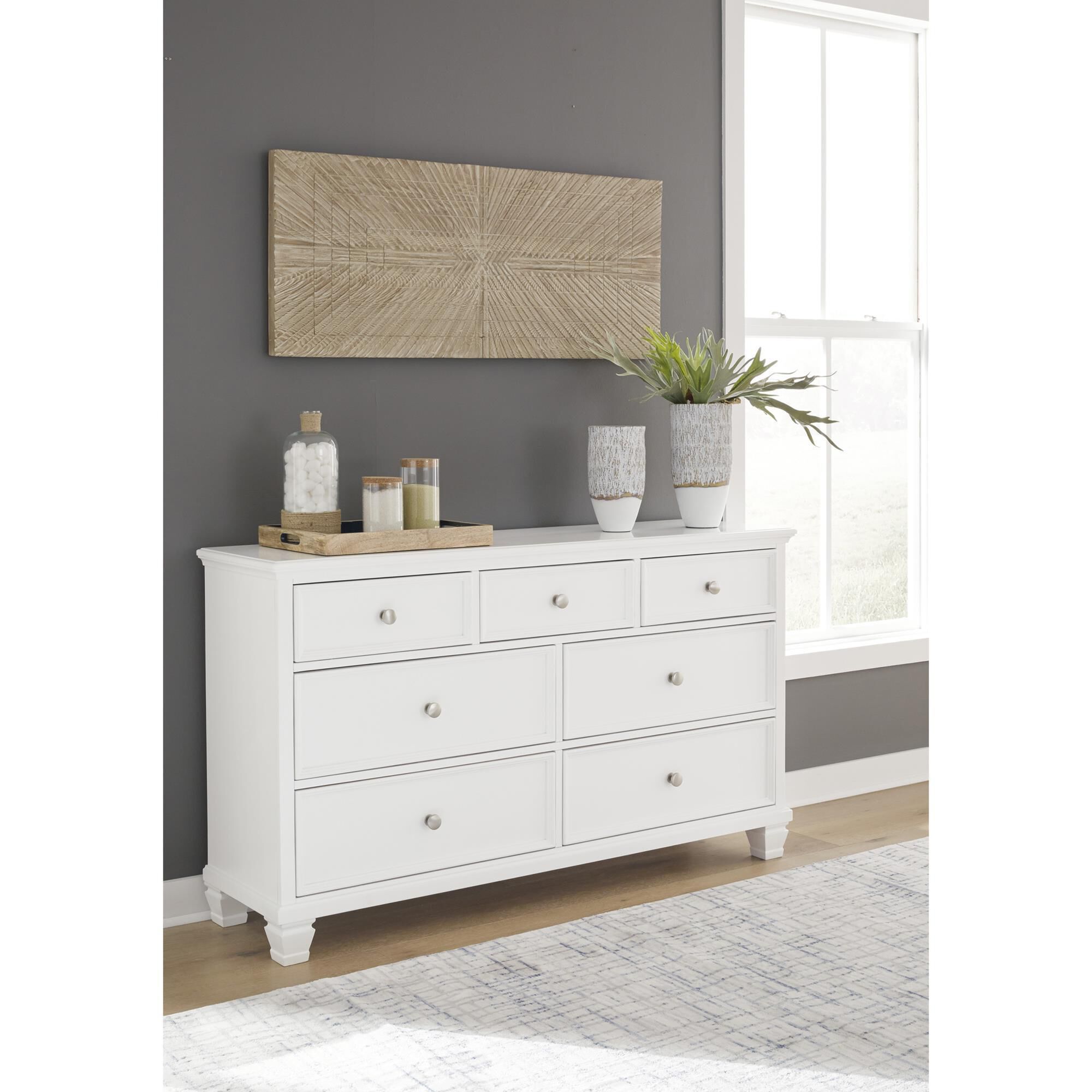 White dresser with matching nightstand 2025