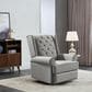 Eastern Shore Amelia Power Recliner Swivel Glider with USB Port in Charcoal Gray , , large