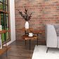 Uma Enterprises Rustic Accent Table in Brown and Black, , large