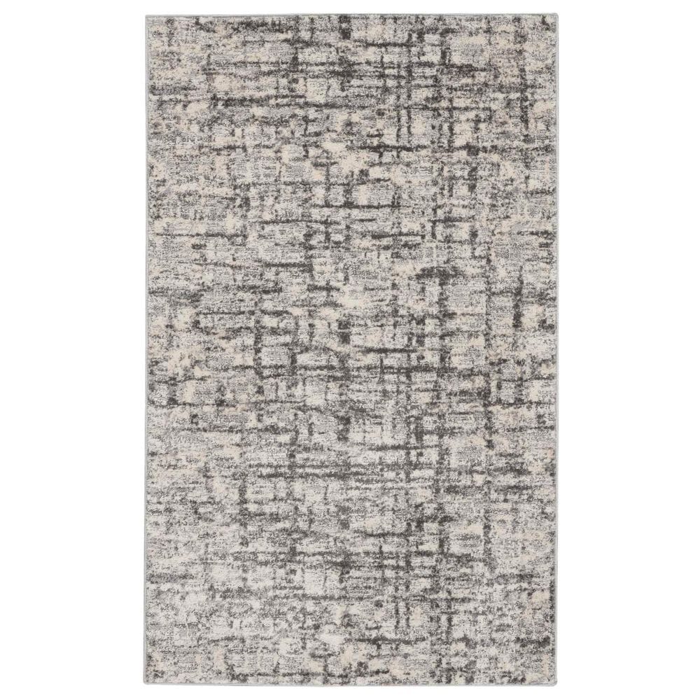 Nourison Rush 2"2" x 3"9" Ivory and Grey Area Rug, , large