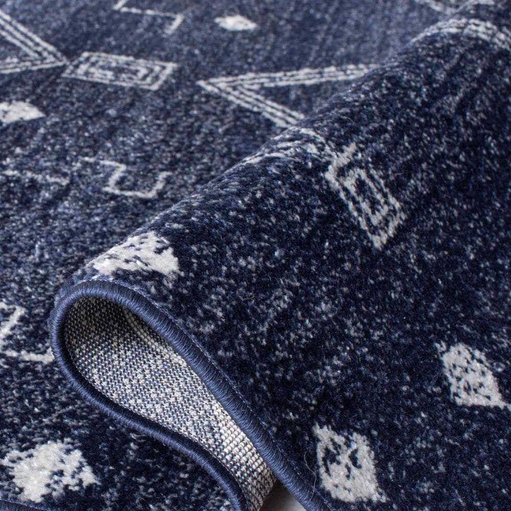 Safavieh Adirondack ADR208N 4&#39; x 6&#39; Navy and Silver Area Rug, , large