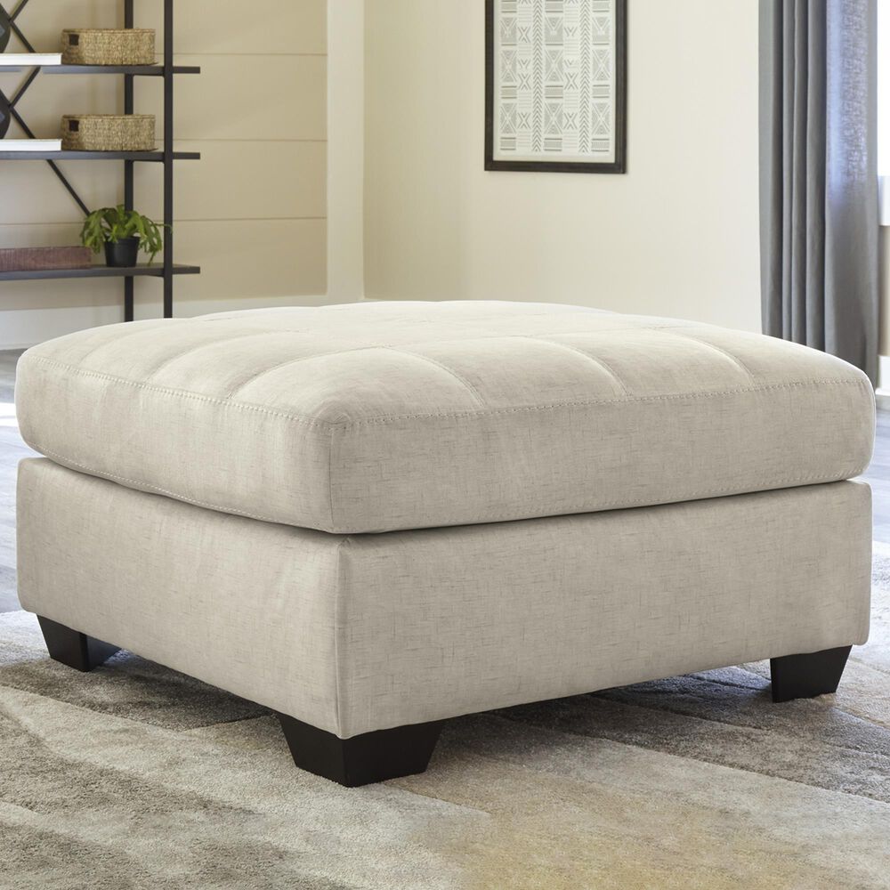 Ashley Falkirk Oversized Accent Ottoman in Parchment, , large