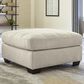 Ashley Falkirk Oversized Accent Ottoman in Parchment, , large