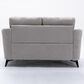 HOMLUX 60"W Modern Woven Fabric Loveseat with Tufted Cushions and Metal Legs in Light Grey, , large