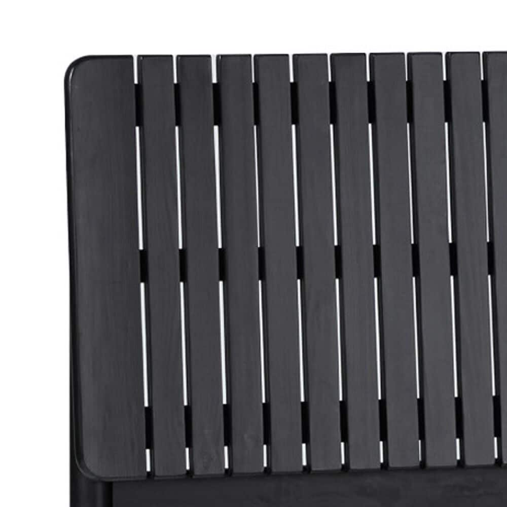 Walker Edison Cama Queen Platform Bed with Slatted Headboard in Black, , large